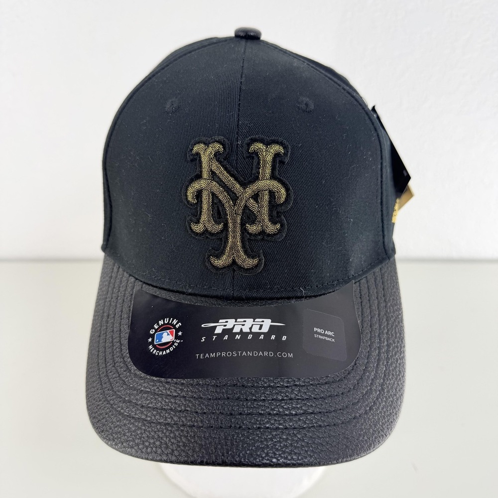 New York Mets Hat Cap Strap Back Mens One Size Black MLB Baseball Pro Standard